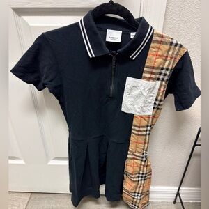 Burberry Black and Tan Kids Polo Shirt